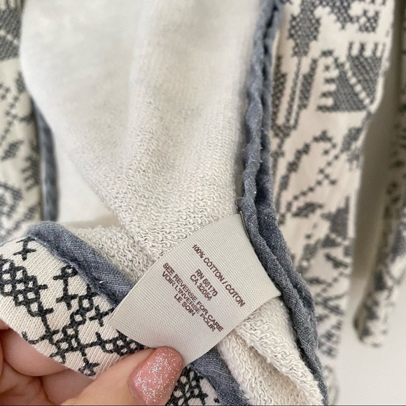 FREE PEOPLE Cream Peacock Crossstitch Needlepoint Jacket​ - Picture 12 of 14